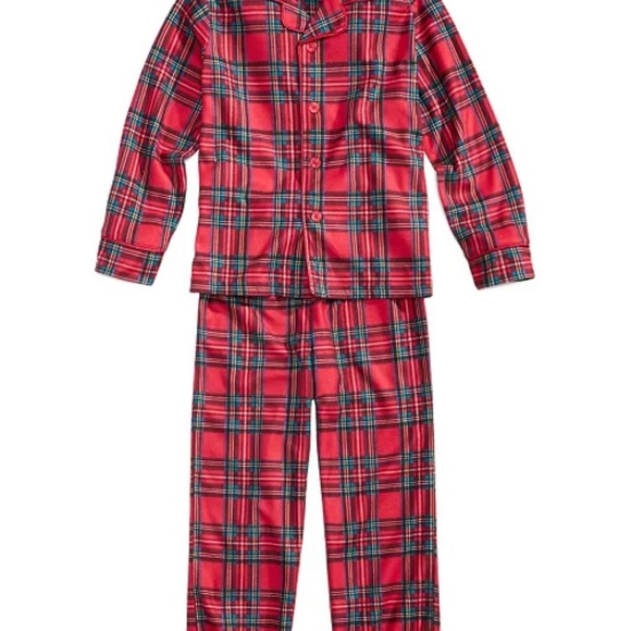 NWT Christmas Flannel Red Kids Pajamas size 4/5 - Picture 4 of 4